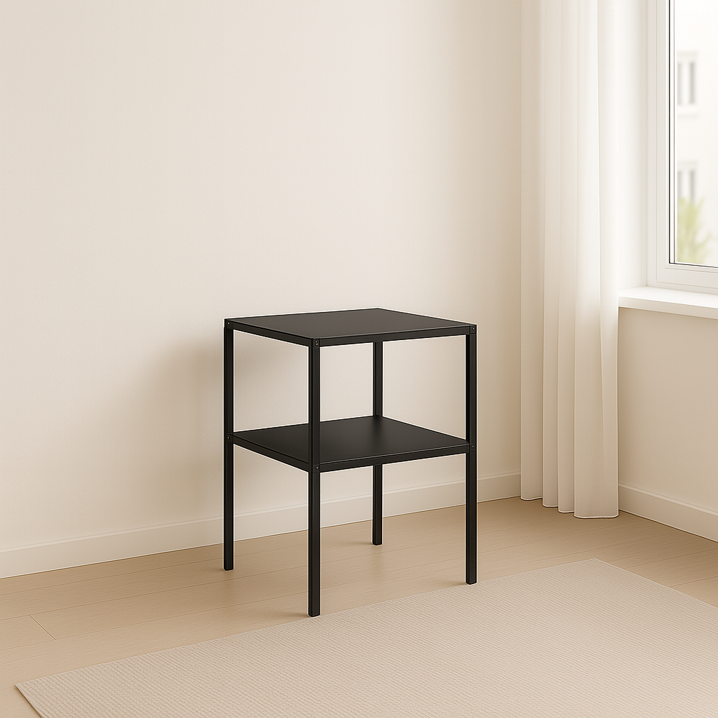 AKEA - Metal table with shelfs