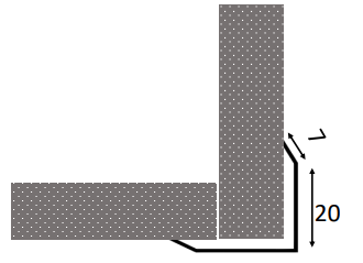 L shape Corner profile