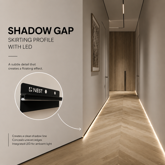 Floor shadow gap with led