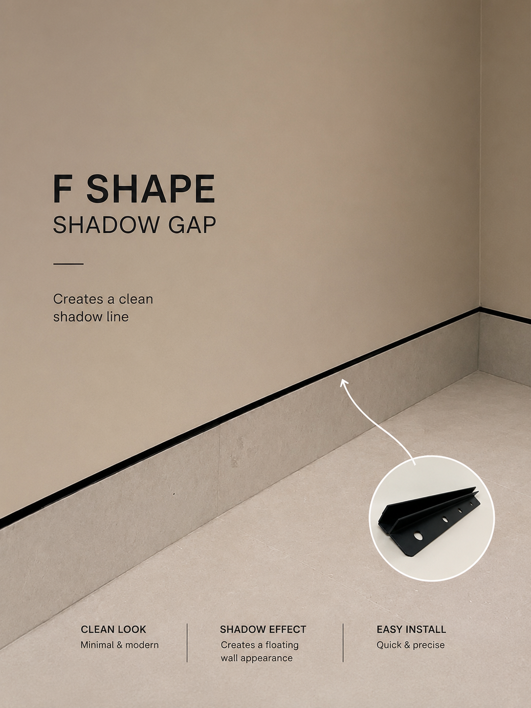 F shaped Shadow gap