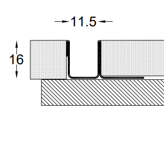 F Shape Glass Hidden trim