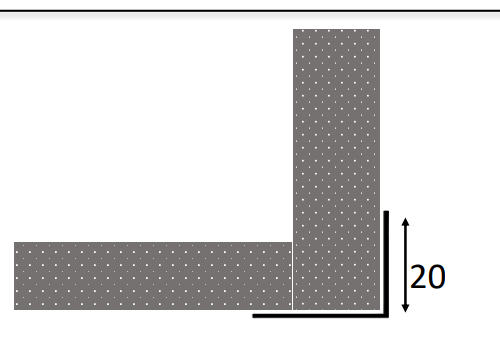 L shape Corner profile