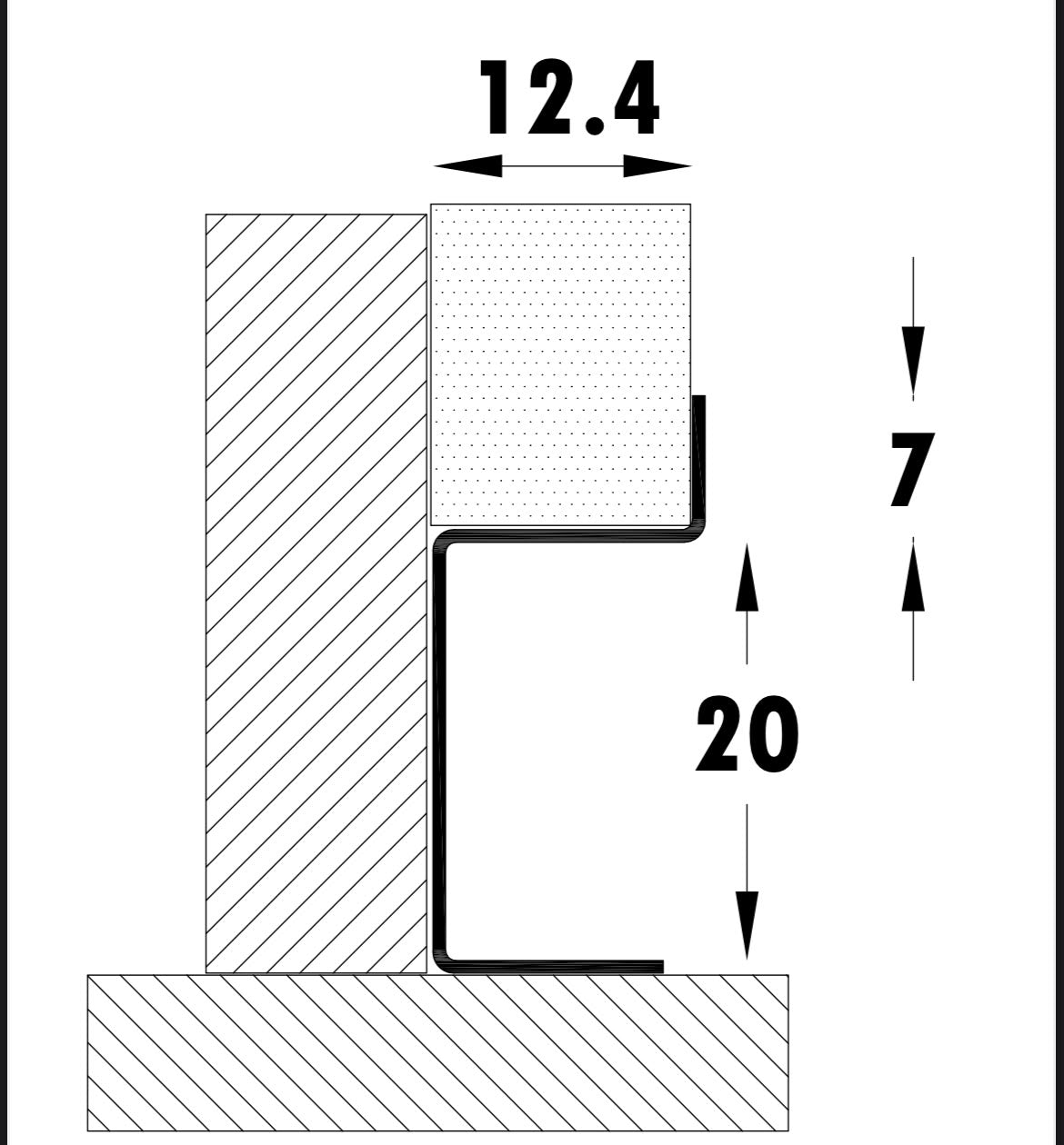 Shadow gap with ledge