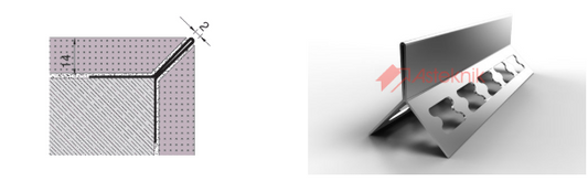 L shaped edge profile